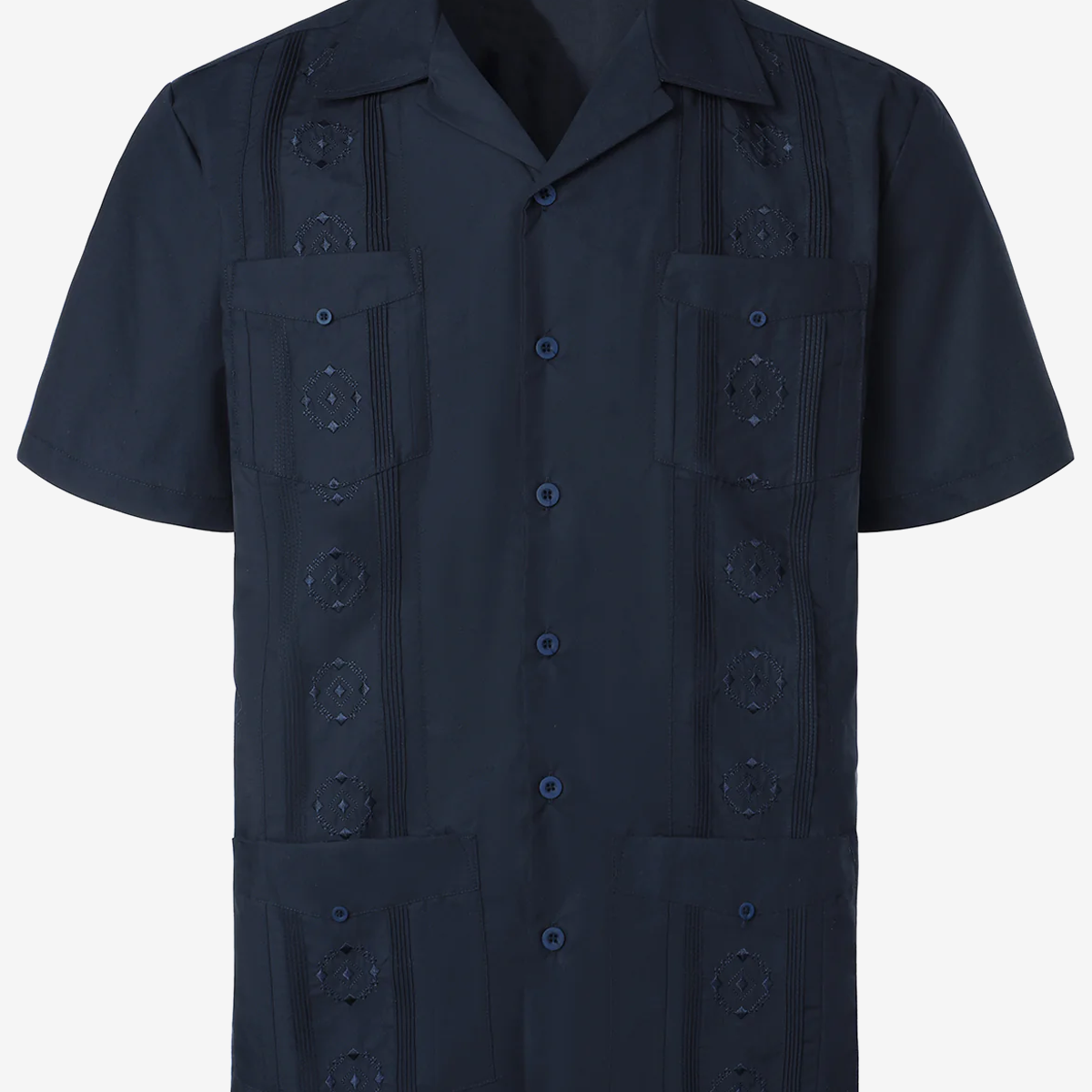 Chemisette à tissage jacquard en coton de couleur unie