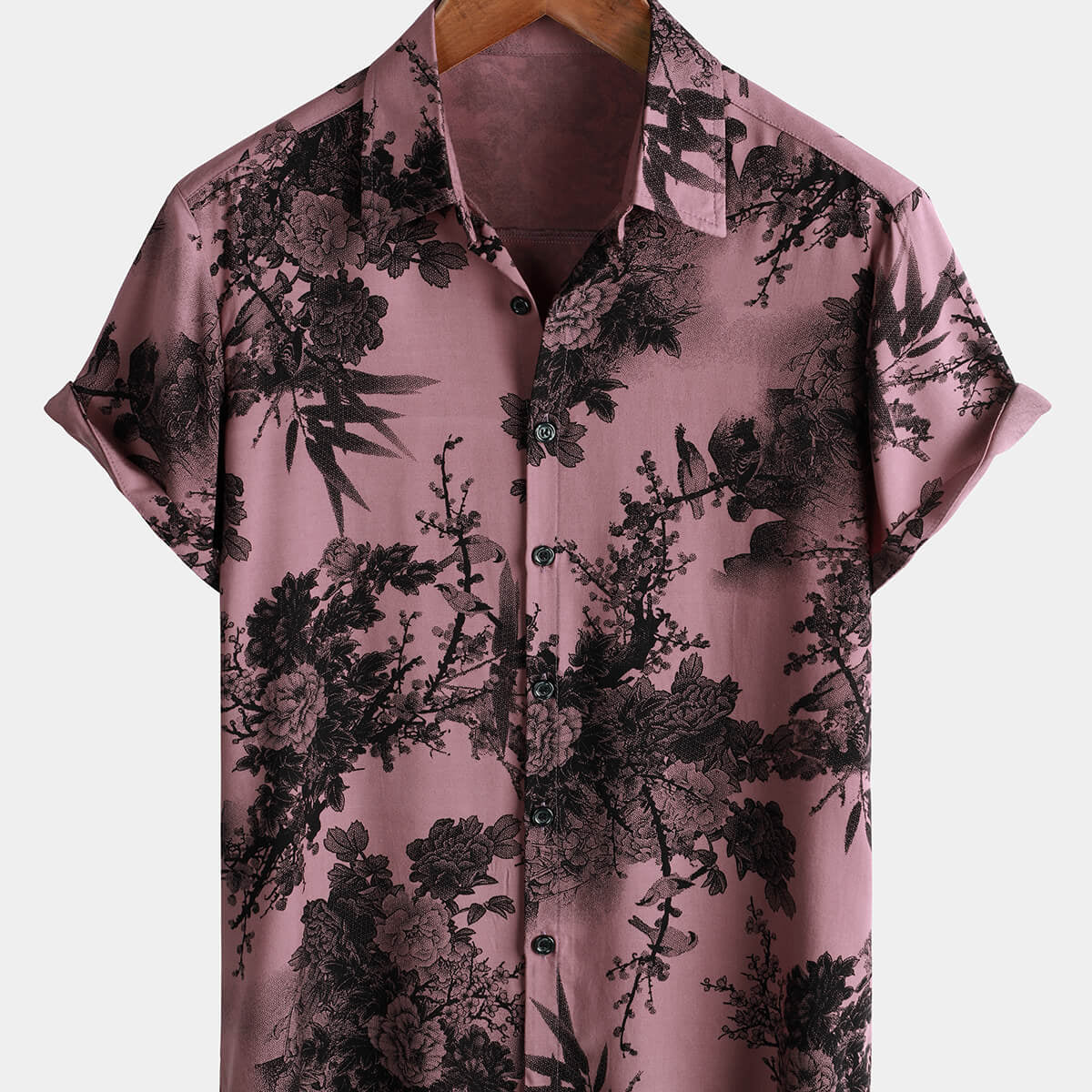 Chemise Eddie Bauer Ventilée - Homme Taille L - Manches Courtes Boutonnée Corail/orange