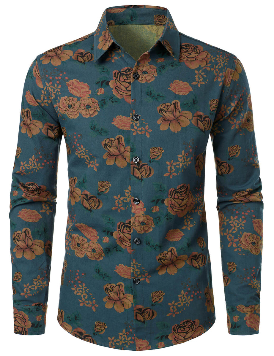 Chemise Western Classique Ariat Team Logo pour Homme - Orange Foncé