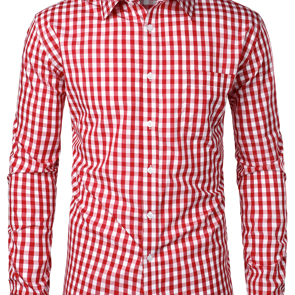 Chemise coupe classique en coton à carreaux