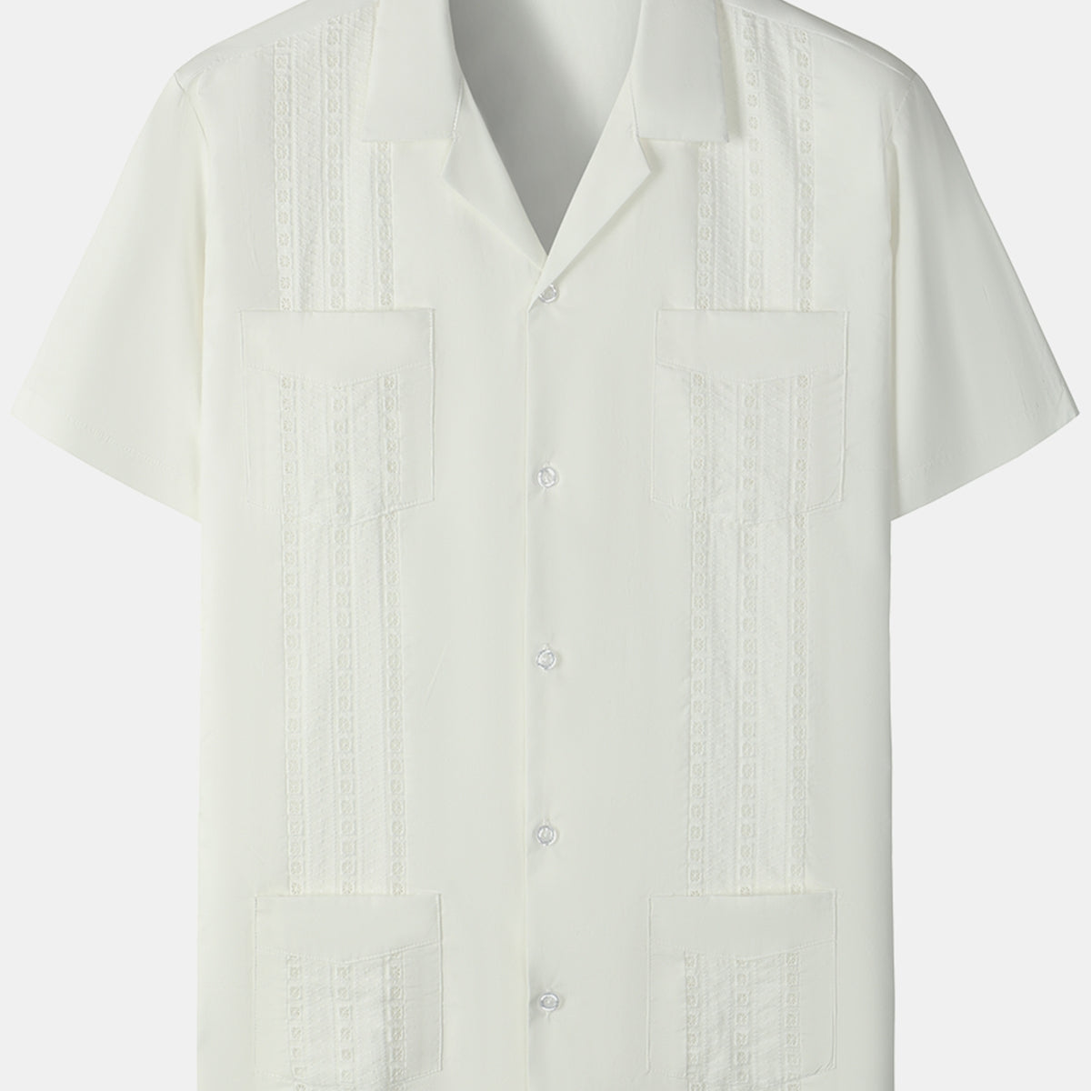 Chemise de plage décontractée à manches courtes cubaine Guayabera pour hommes
