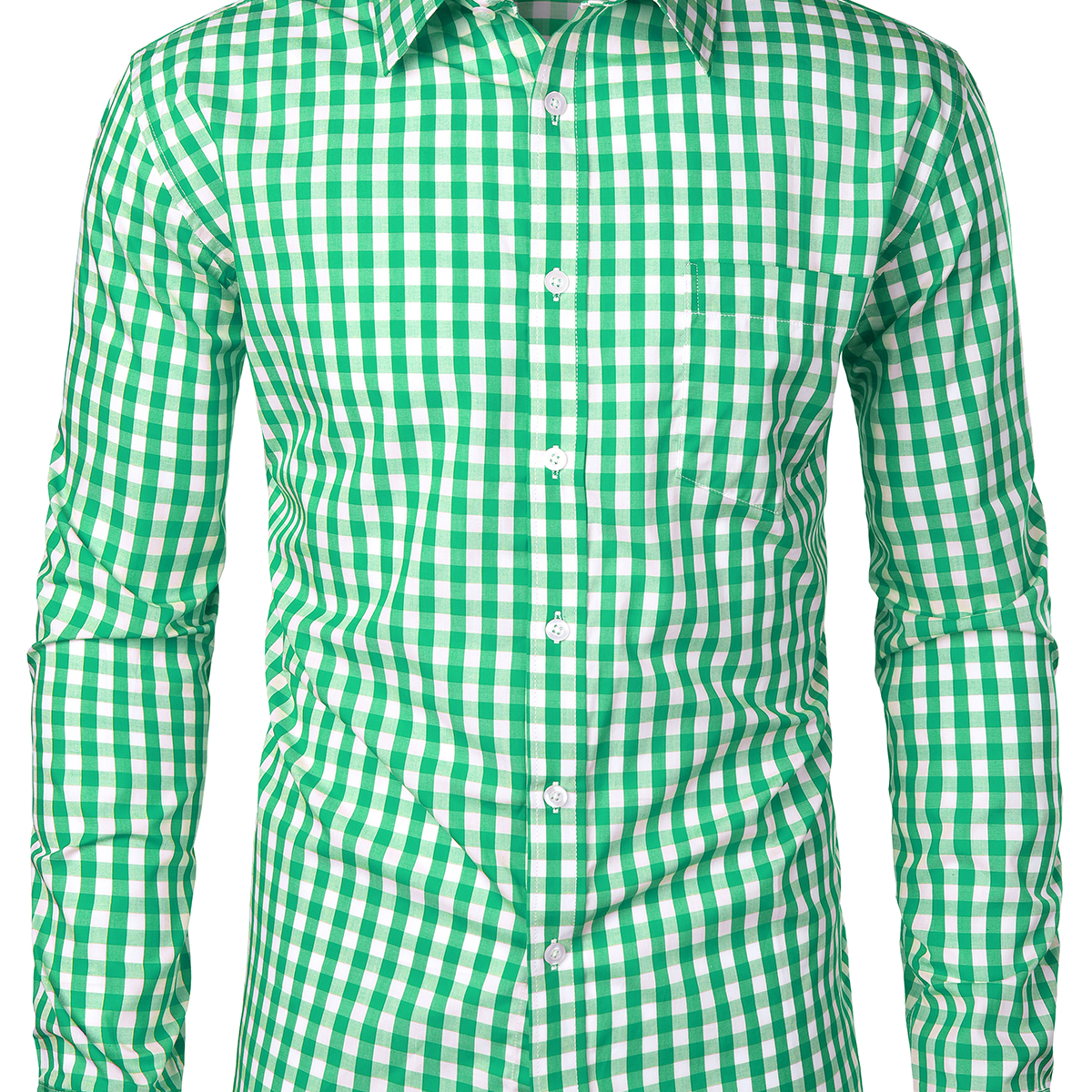 Chemise coupe classique en coton à carreaux