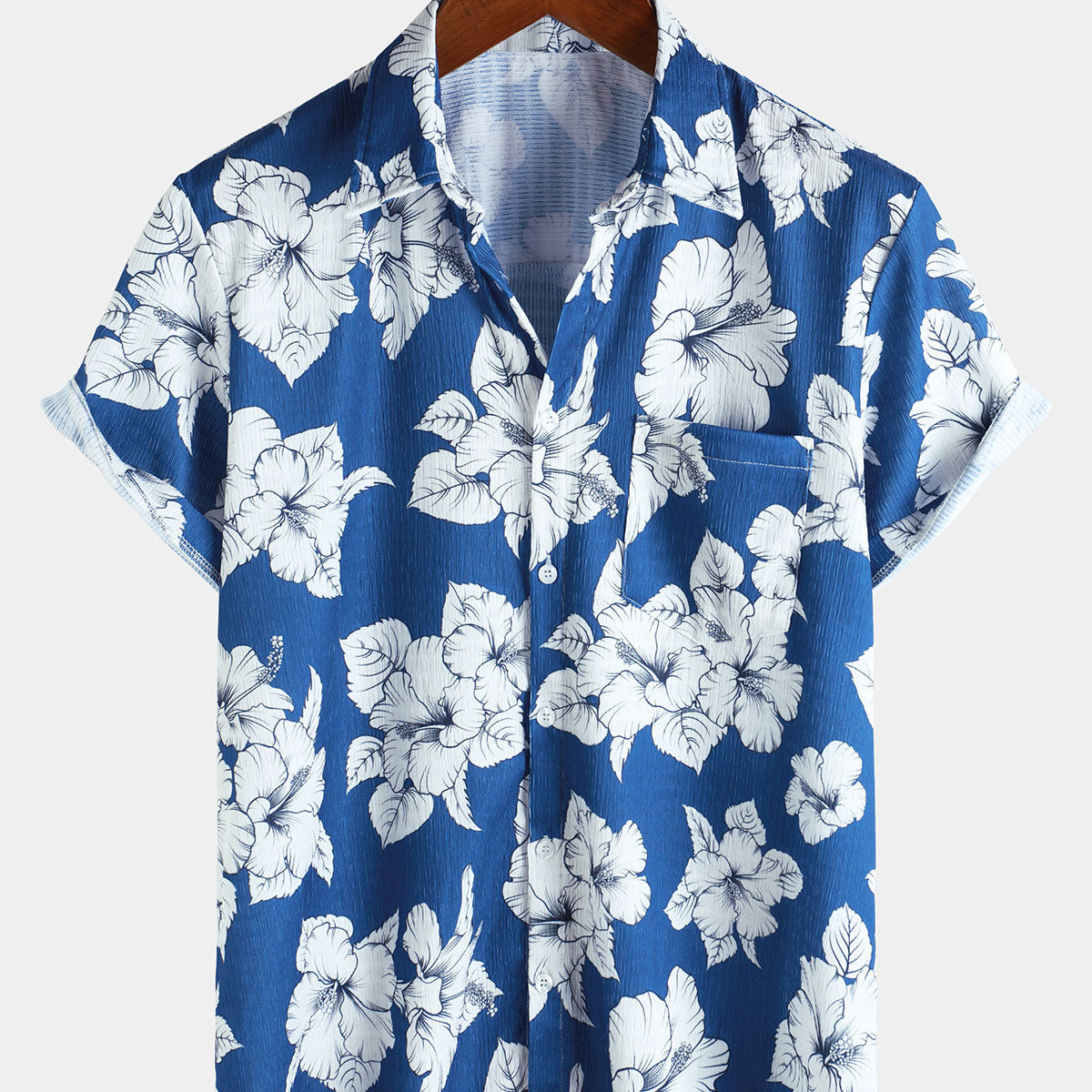 Chemise Hawaïenne Batik Bay Manches Courtes - Taille M - Motif Palmier Blanc - État Parfait Occasion