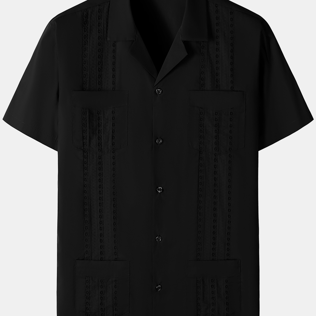 Chemise de plage décontractée à manches courtes cubaine Guayabera pour hommes