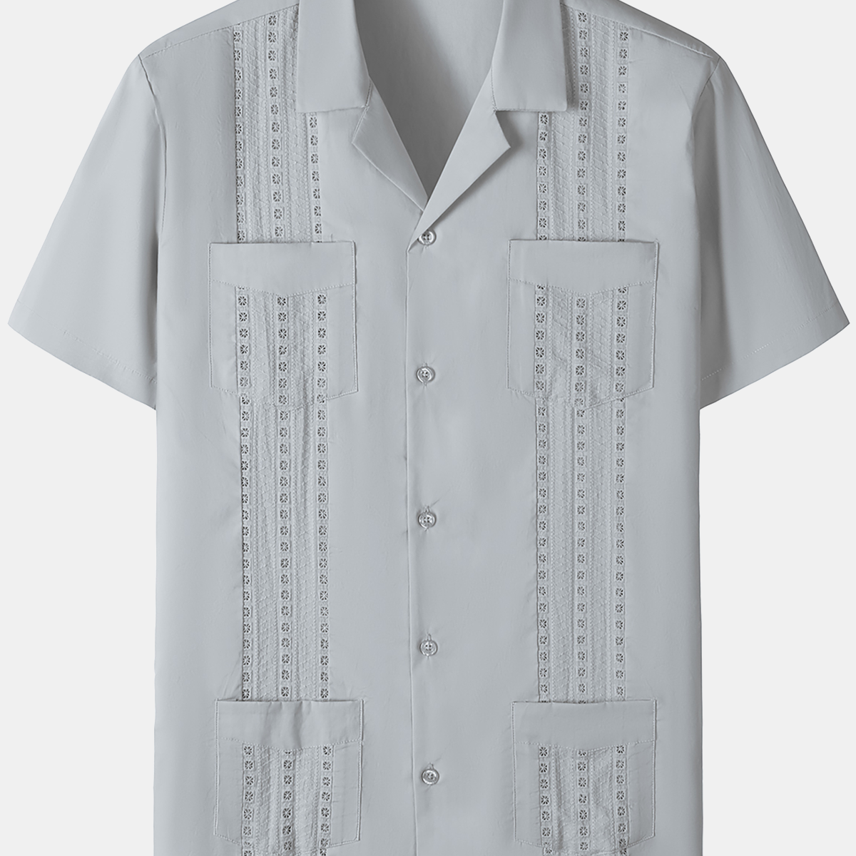 Chemise de plage décontractée à manches courtes cubaine Guayabera pour hommes