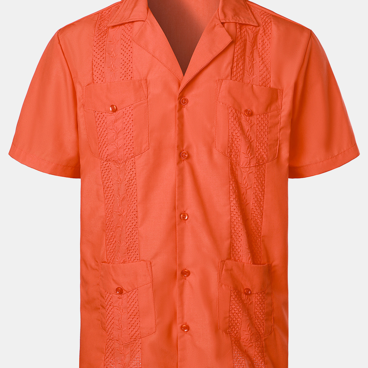 Chemisette à tissage jacquard en coton de couleur unie