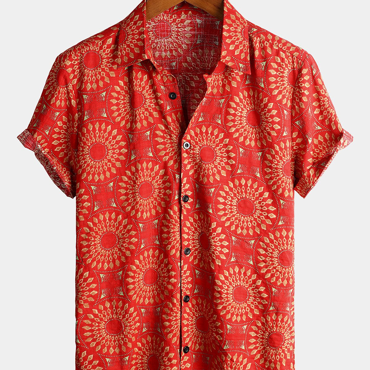 Chemise à manches courtes rétro boutonnée d'été disco vintage des années 70 pour hommes