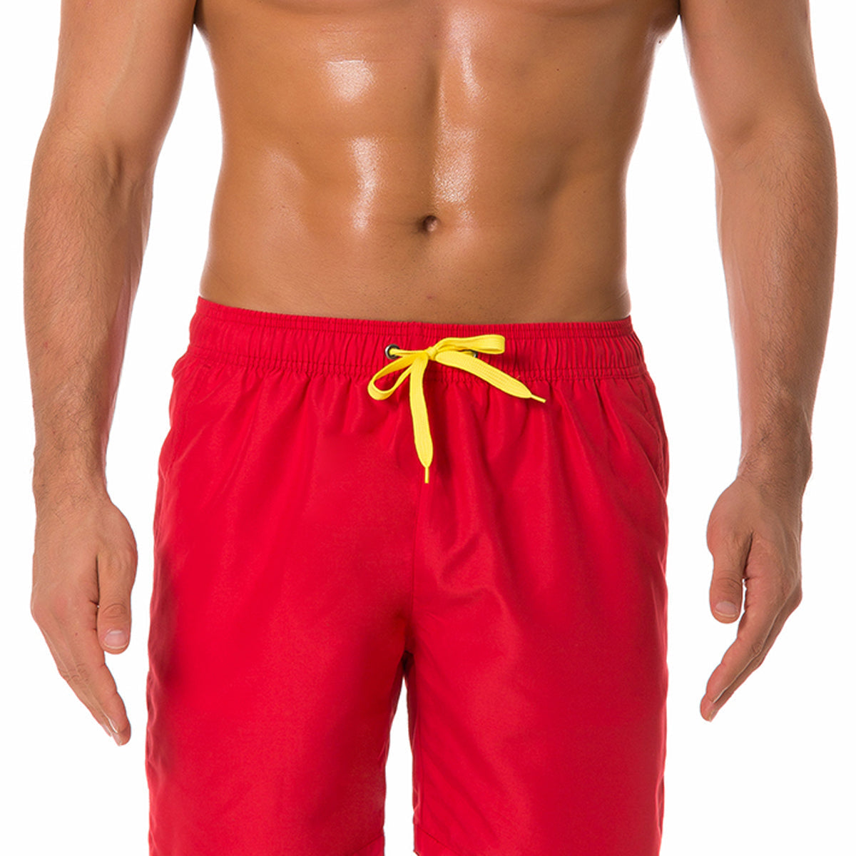 Shorts de plage décontractés d'été de couleur unie pour hommes