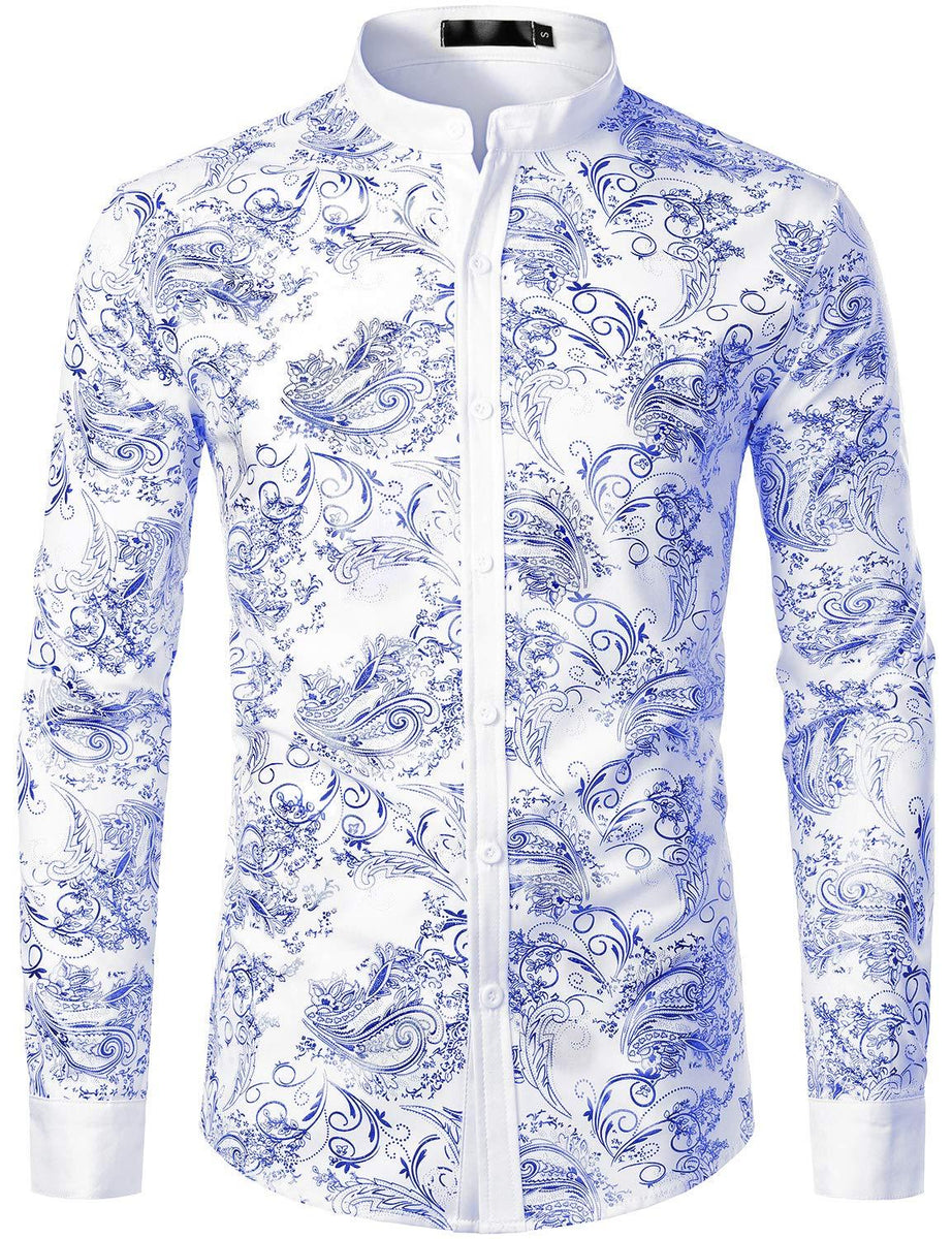 Chemise homme en coton à manches longues, coupe slim, imprimé homard et crabe - Canada