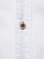 Chemise boutonnée à manches longues 100 % coton de couleur unie pour hommes
