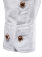 Chemise boutonnée à manches longues 100 % coton de couleur unie pour hommes