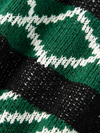 Pull cardigan vintage vert à manches longues pour hommes