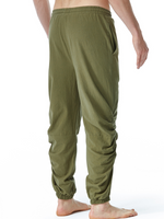 Pantalon en coton respirant décontracté de couleur unie pour hommes