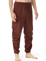 Pantalon en coton respirant décontracté de couleur unie pour hommes