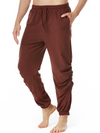 Pantalon en coton respirant décontracté de couleur unie pour hommes
