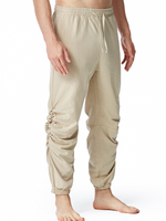 Pantalon en coton respirant décontracté de couleur unie pour hommes