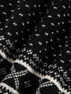 Pull noir à manches longues et col rond pour hommes