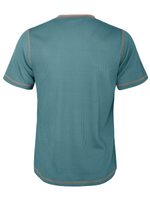 T-shirt à manches courtes vintage à col Henley de couleur unie respirant pour hommes