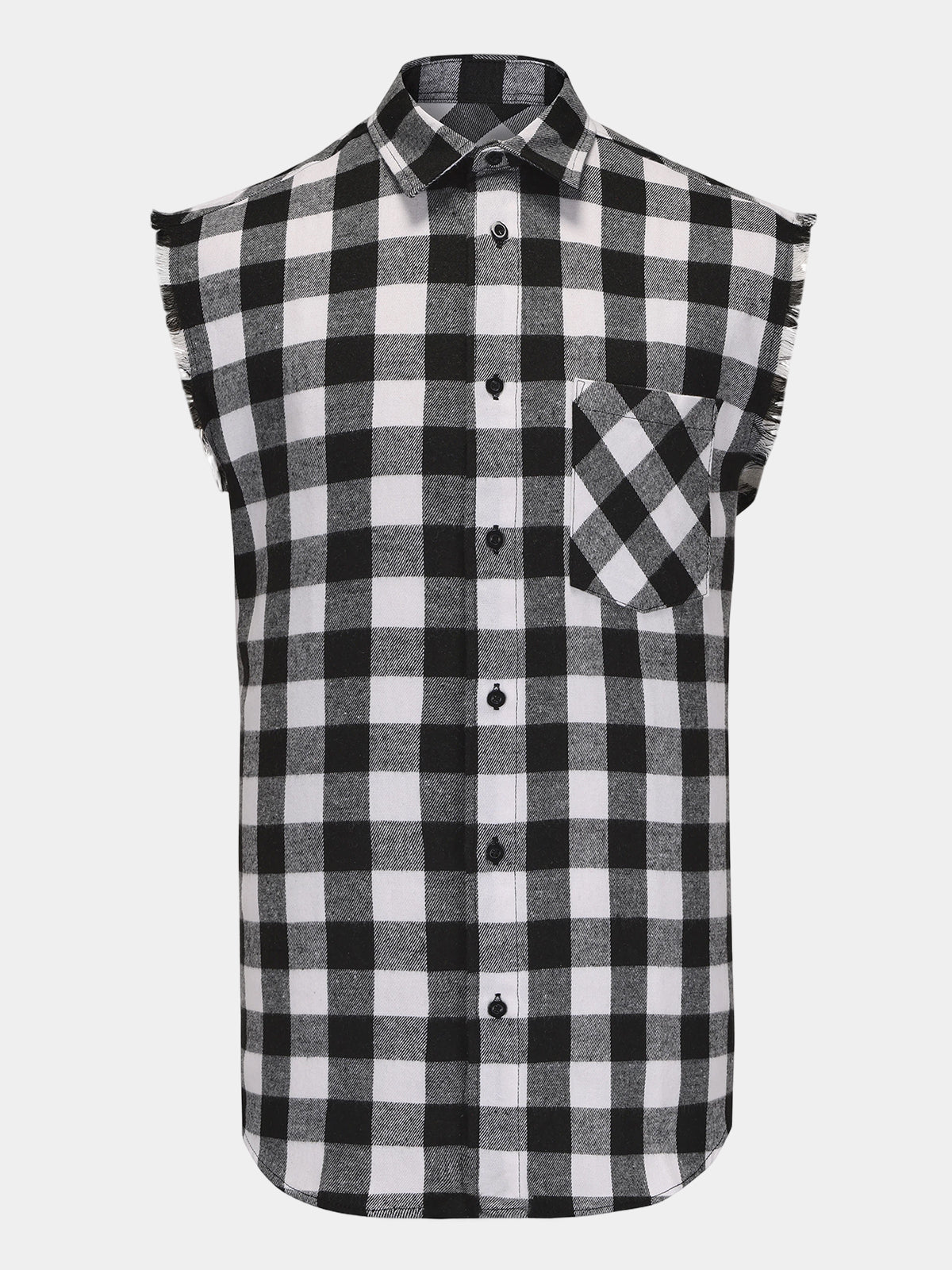 Chemise Homme Décontractée à Carreaux Sans Manches Style Plage