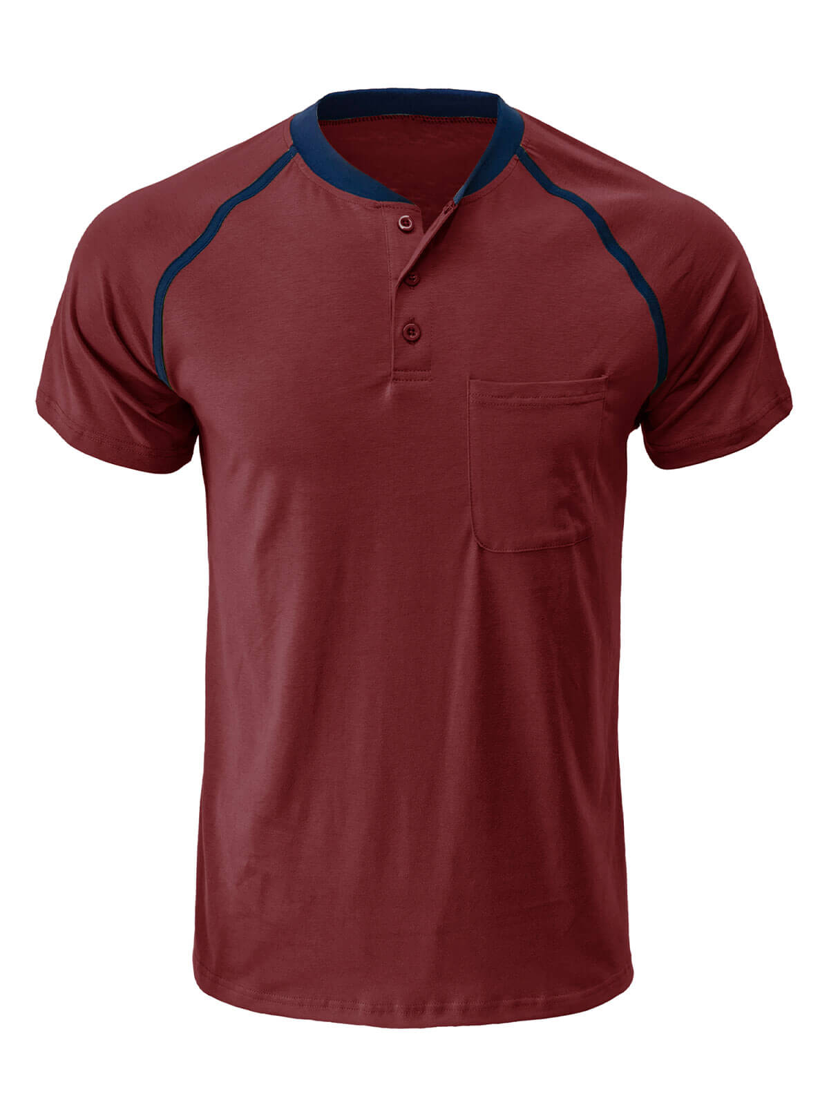 T-shirt respirant et décontracté à manches courtes avec poche pour hommes