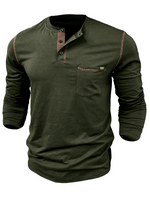 T-shirt décontracté à manches longues respirant pour hommes