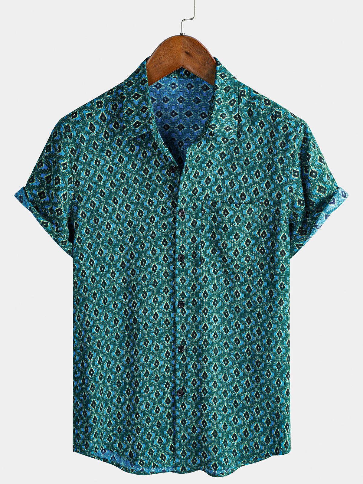Chemise Homme Géométrique Urbaine Vintage