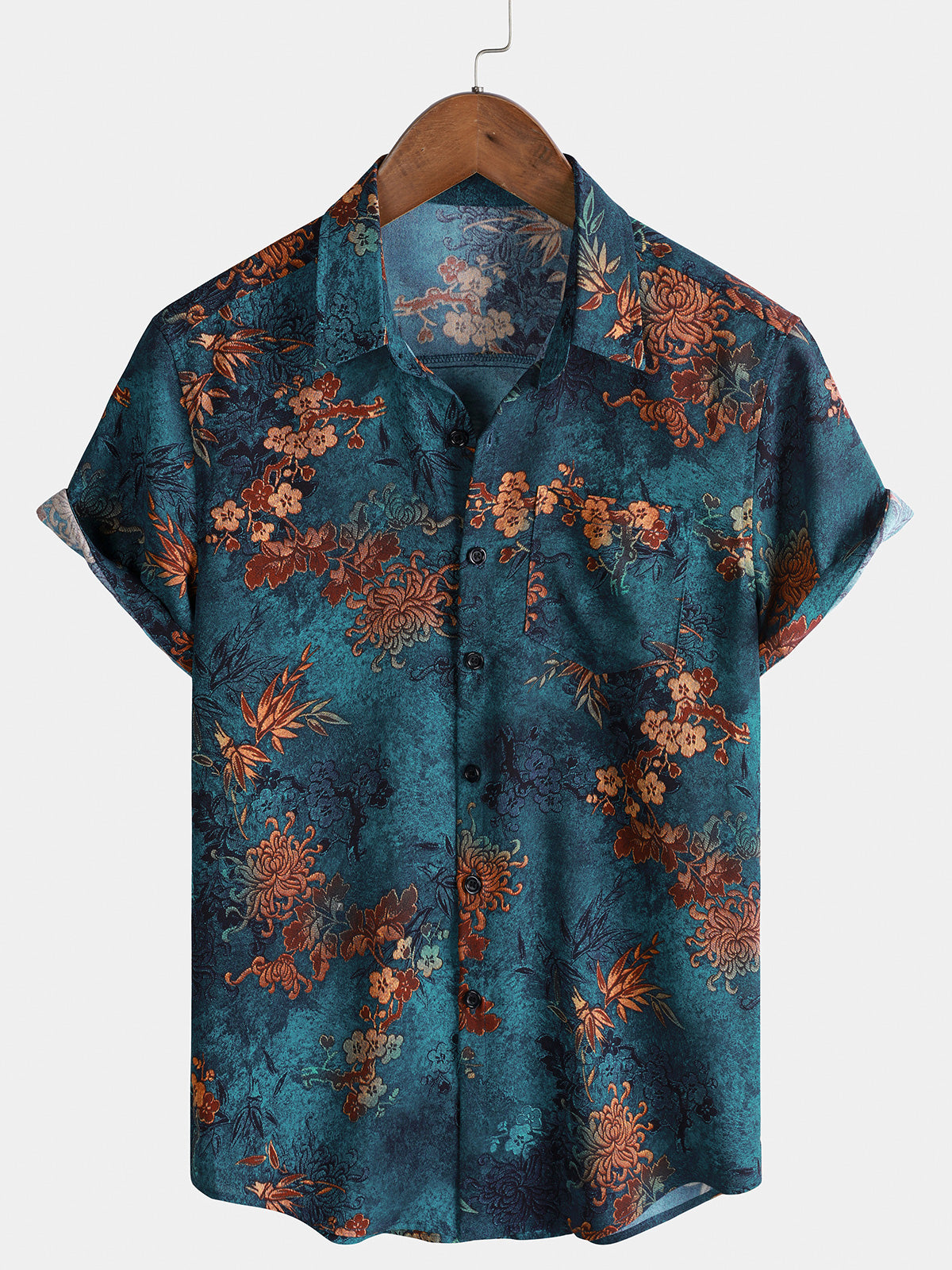 Chemise Homme Motif Resort Rétro