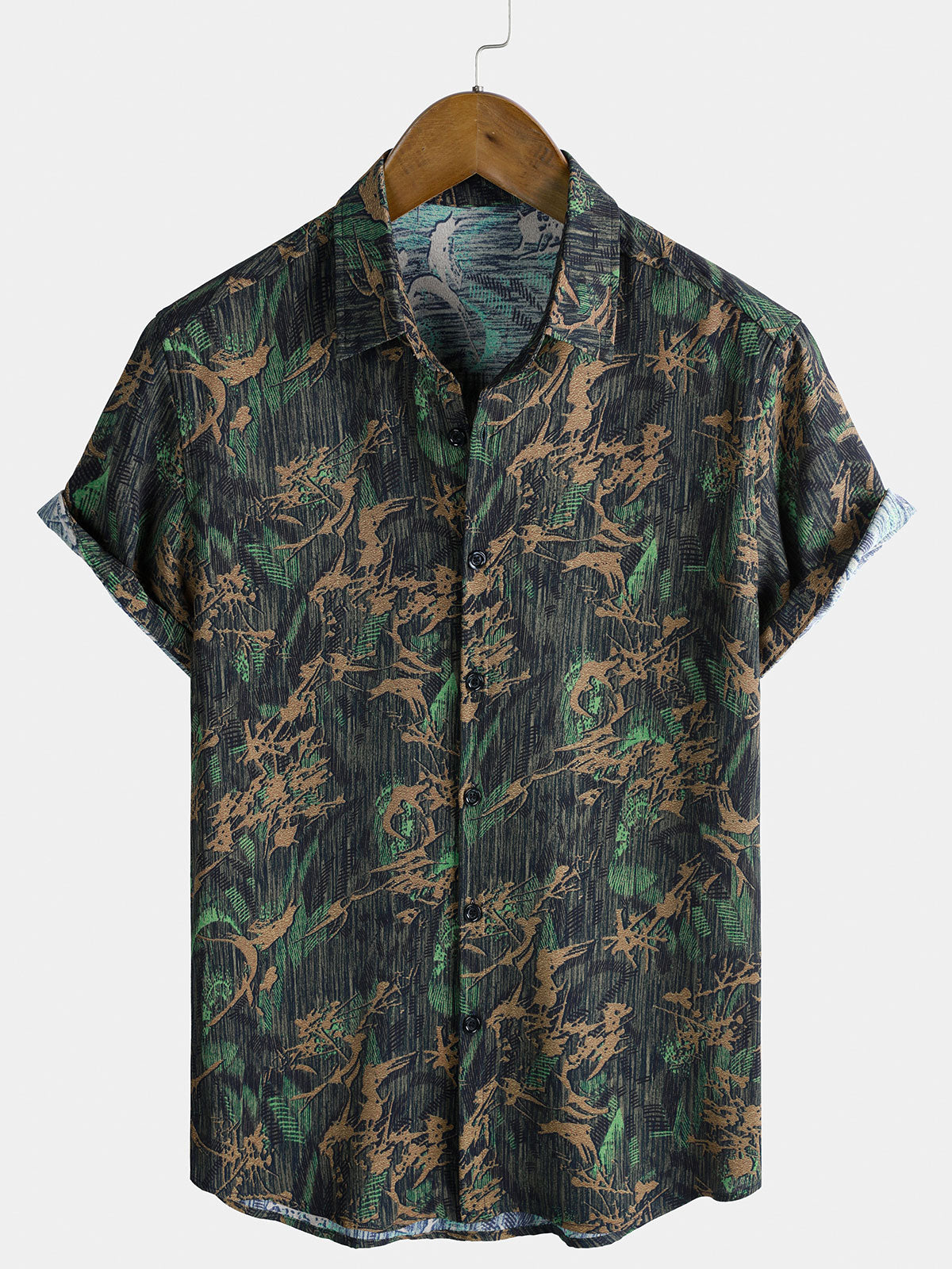 Chemise Homme Imprimé Abstrait Rétro