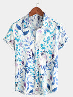 Chemise hawaïenne à manches courtes Aloha en coton pour homme