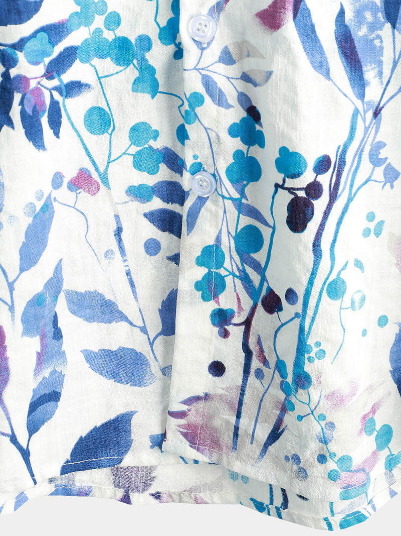 Chemise hawaïenne à manches courtes Aloha en coton pour homme