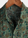 Chemise à manches courtes vintage boutonnée pour homme Motif cachemire rétro des années 70 pour homme