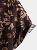 Chemise d'été à manches courtes à imprimé floral rétro Boho Holiday Beach pour hommes