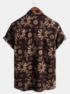 Chemise d'été à manches courtes à imprimé floral rétro Boho Holiday Beach pour hommes