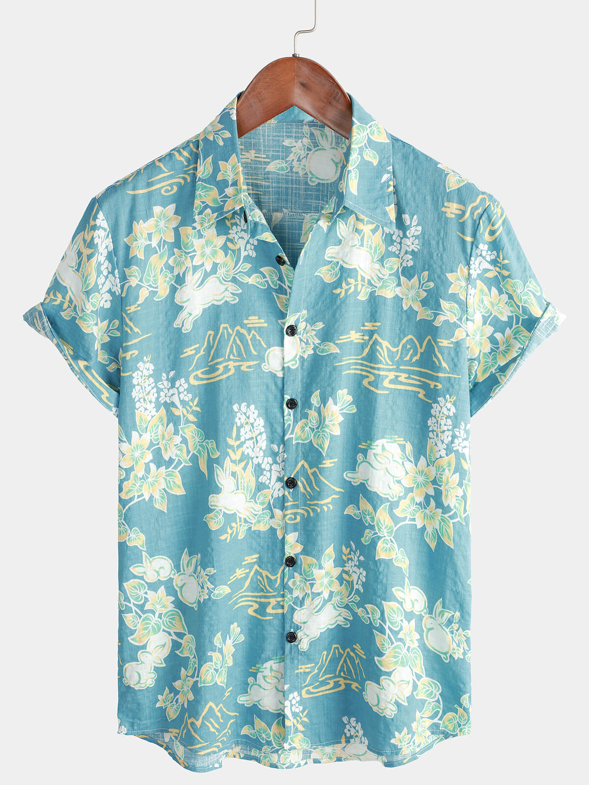 Chemise à boutons à manches courtes pour hommes, imprimé Floral Tropical hawaïen, plage, été