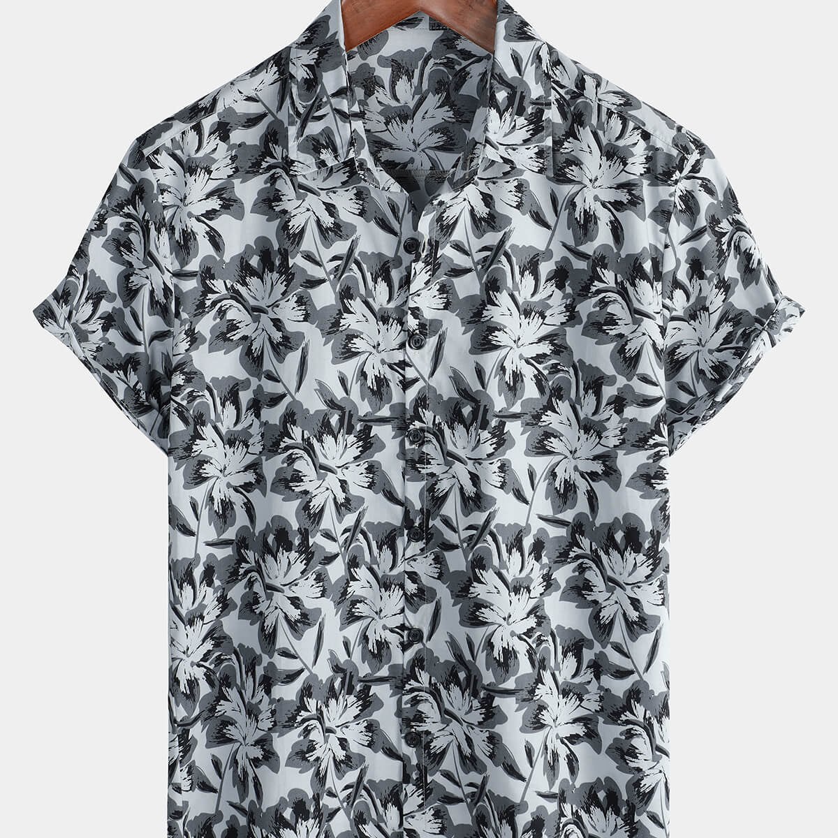 Chemise d'été à manches courtes boutonnée en coton pour hommes, Vintage, vacances