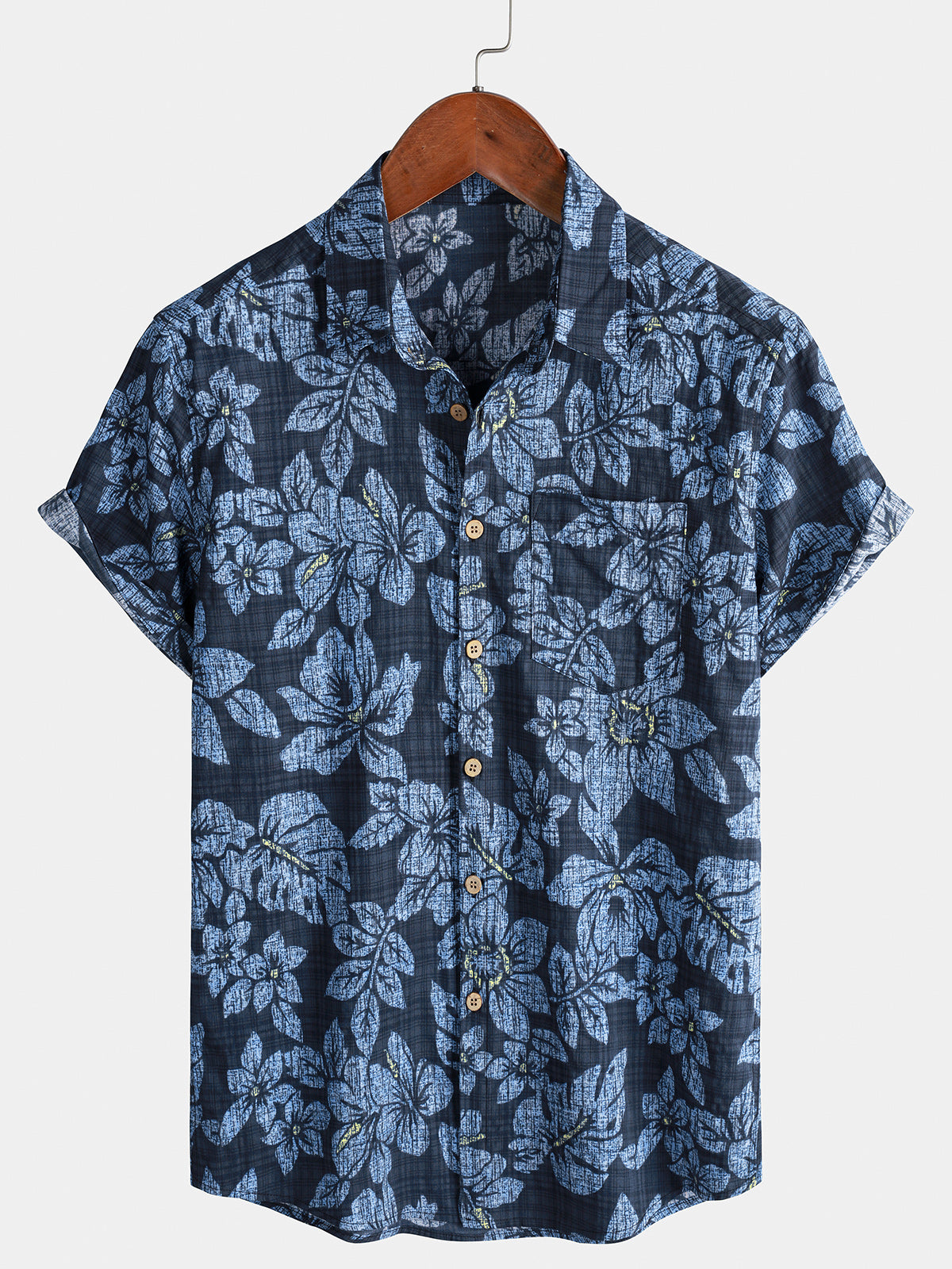 Chemise Homme Hibiscus Vacances Manches Courtes