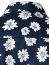 Chemise à fleurs hawaïennes tropicales en coton à imprimé marguerites pour hommes