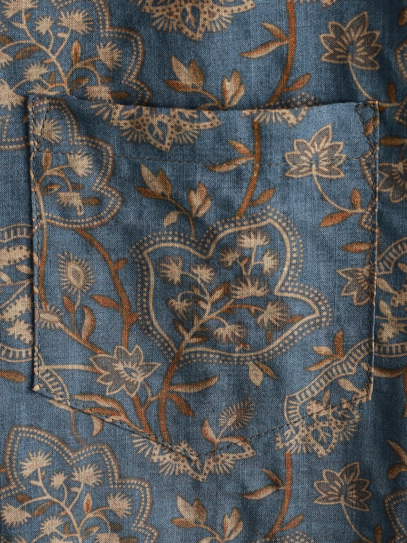 Chemise de plage à manches courtes boutonnée rétro pour homme Paisley Vintage Floral 70s