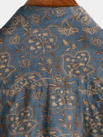 Chemise de plage à manches courtes boutonnée rétro pour homme Paisley Vintage Floral 70s