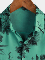 Chemise hawaïenne boutonnée à manches courtes pour homme