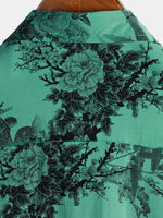 Chemise hawaïenne boutonnée à manches courtes pour homme