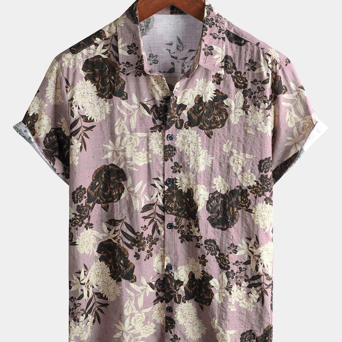 Chemise à manches courtes de plage d'été florale vintage pour hommes