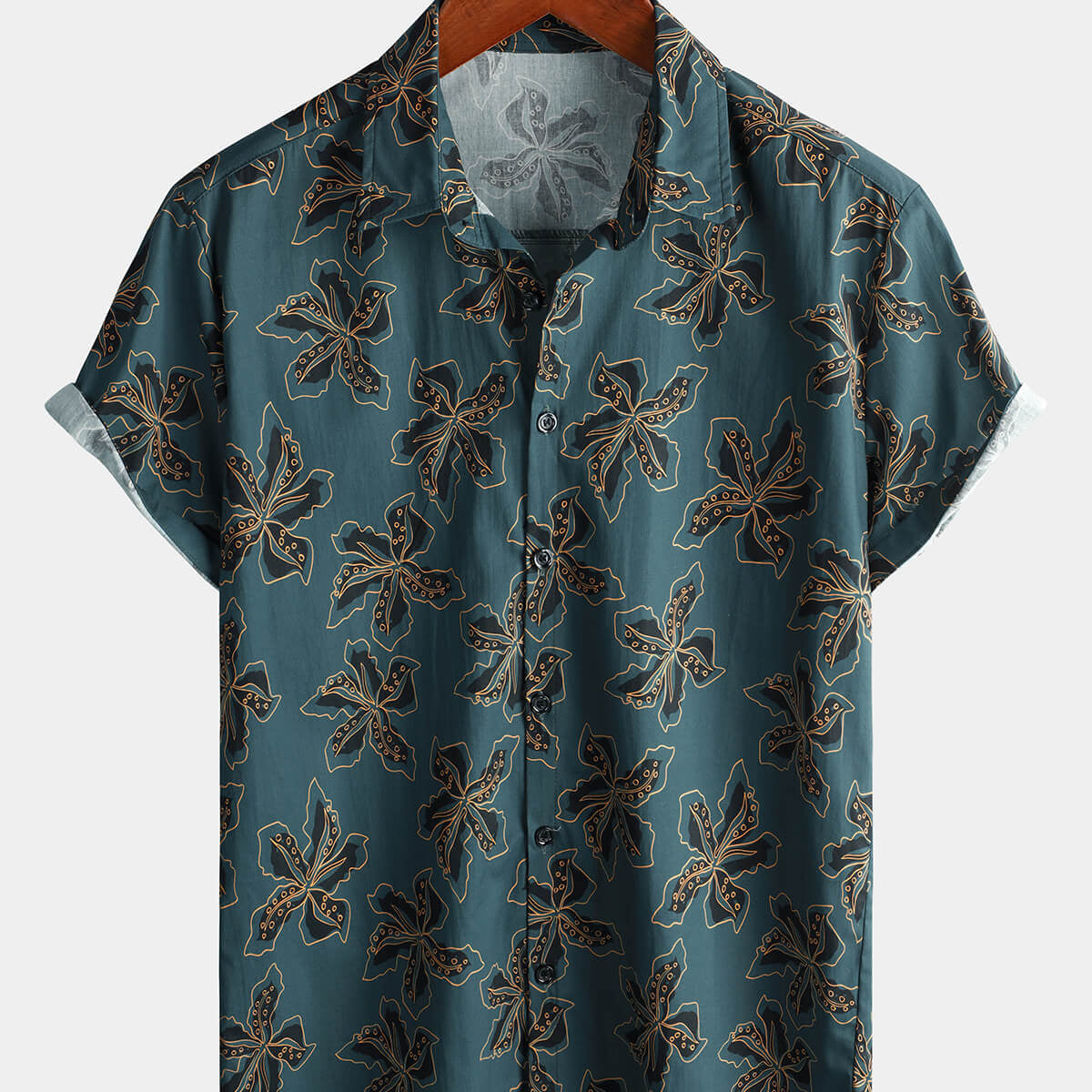 Chemise à manches courtes pour hommes, motif floral, vintage, plage, vacances hawaïennes