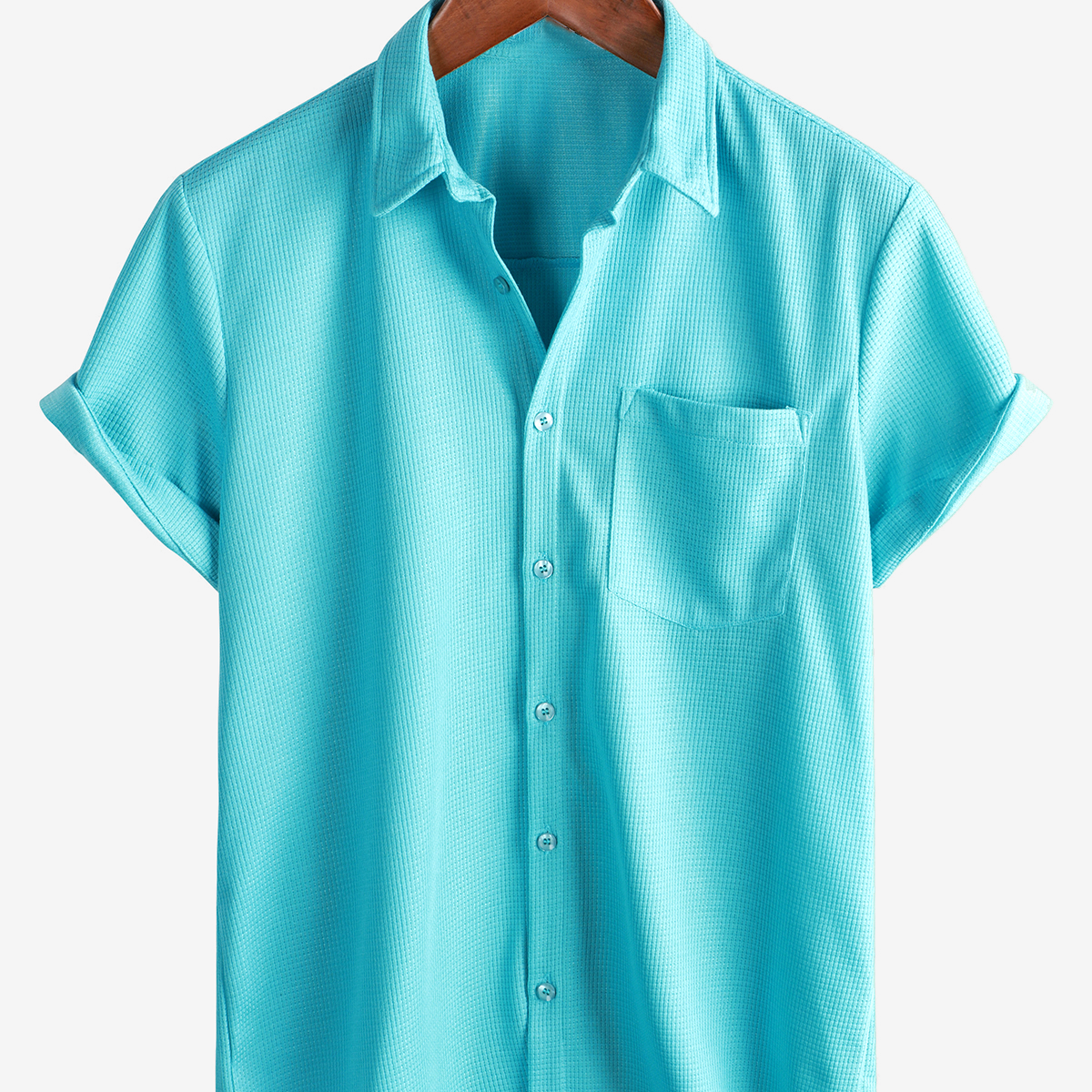 Chemise de plage décontractée à manches courtes pour hommes, coupe ample, boutonnée, été