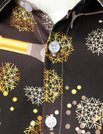 Chemise à manches longues boutonnée pour homme Happy New Year Eve Funny Champagne Celebration Disco