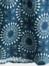 Chemise boutonnée à manches courtes en coton pour hommes des années 70 Loisirs Vintage Bleu Retro Resort Summer Beach