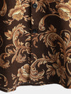 Chemise à manches courtes à imprimé baroque pour homme