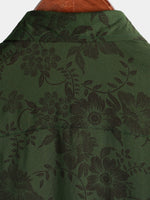 Hommes Floral Vert foncé Hawaïen Vintage Soft Beach Holiday Button Up Chemise à manches courtes