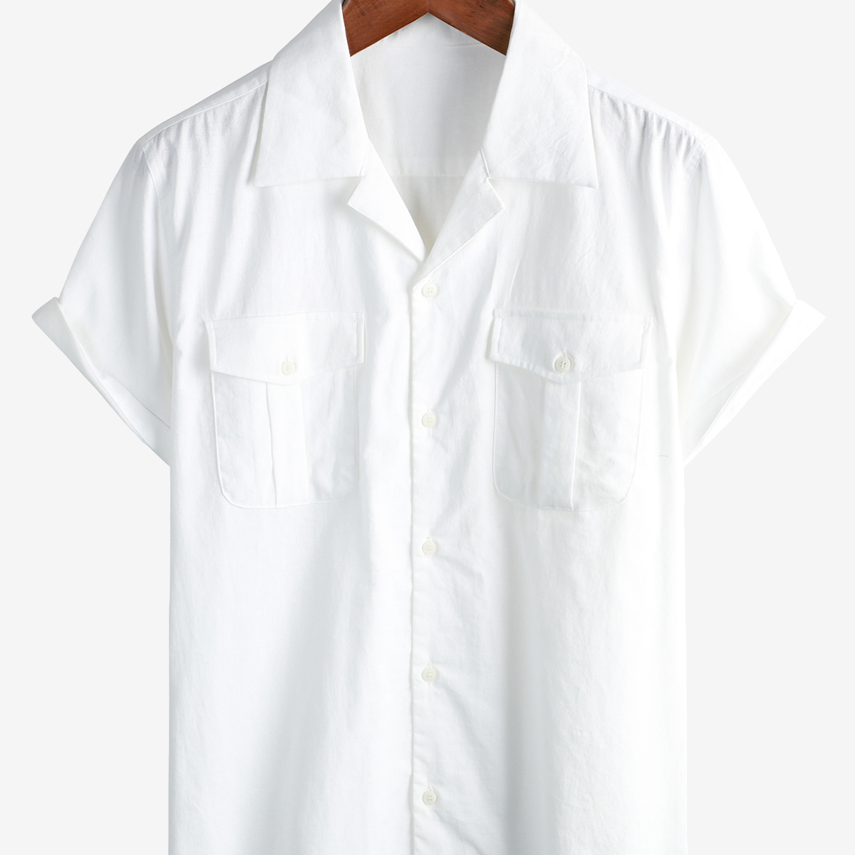 Chemise hawaïenne en coton et lin pour hommes, avec poche, plage cubaine, manches courtes, bouton d'été, chemise de camp