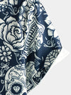 Chemise hawaïenne à manches courtes pour hommes imprimé Floral crâne de sucre Cool boutonnée drôle